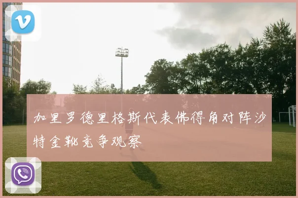 加里罗德里格斯代表佛得角对阵沙特金靴竞争观察